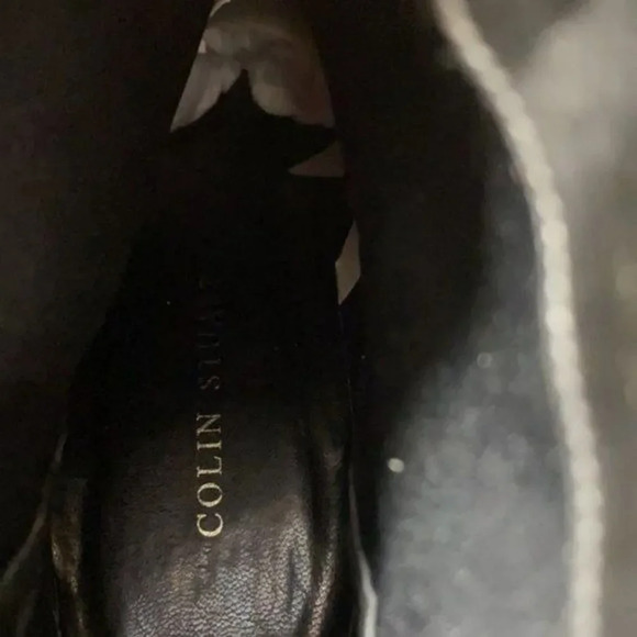 Colin Stuart Black Quilted Ankle Boots Pointed Toe - Picture 10 of 11